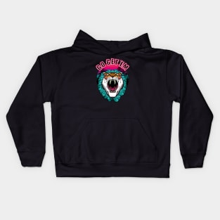 Go get 'em - Tiger Face Kids Hoodie